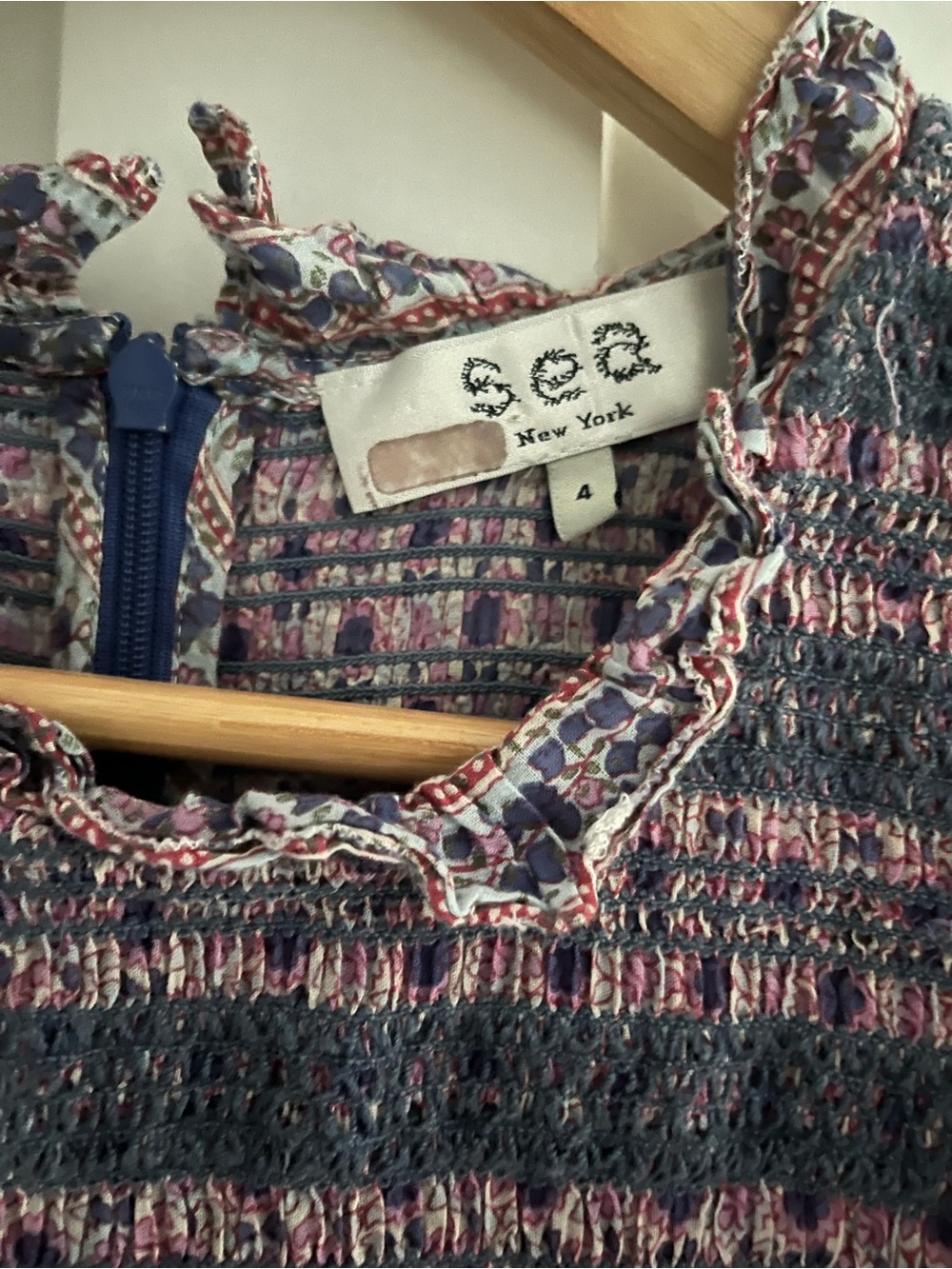 Sea New York Purple & Pink Floral Smocked Ruffle Top - Picture 2 of 8